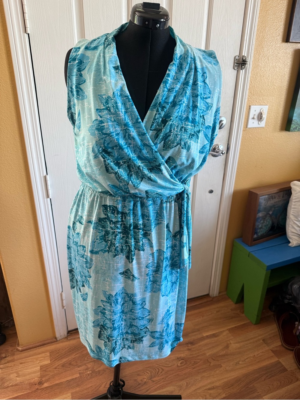 Charter Club Light Blue Floral Dress